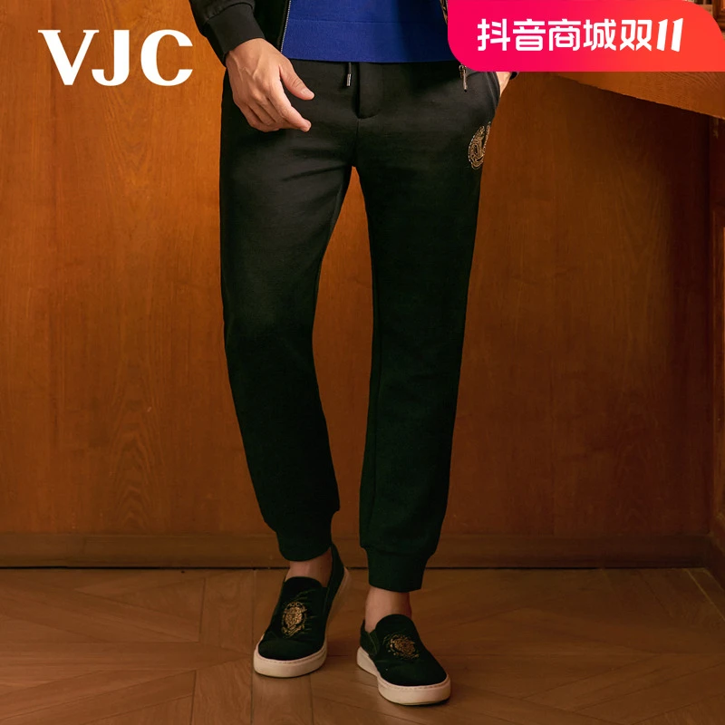 VJC 秋冬新款男装时尚针织休闲九分裤束脚保暖B23DP2509