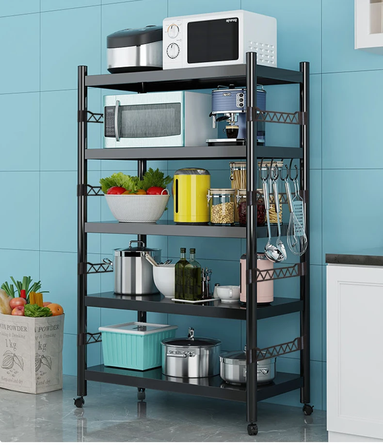 简易置物架落地家用厨房储物架多层收纳架家用架子整理架（全尺寸）