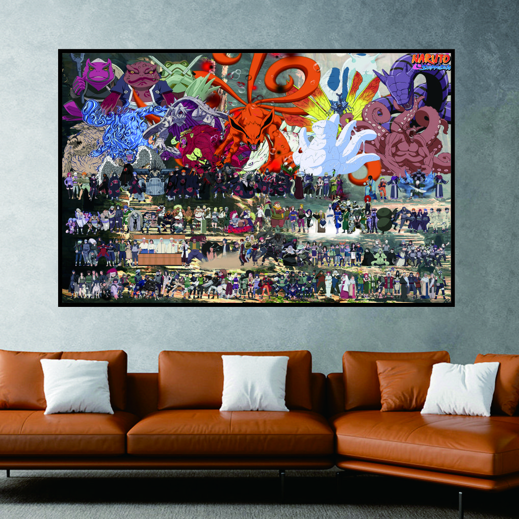 《火影全家福》客厅卧室装饰画挂画60*80
