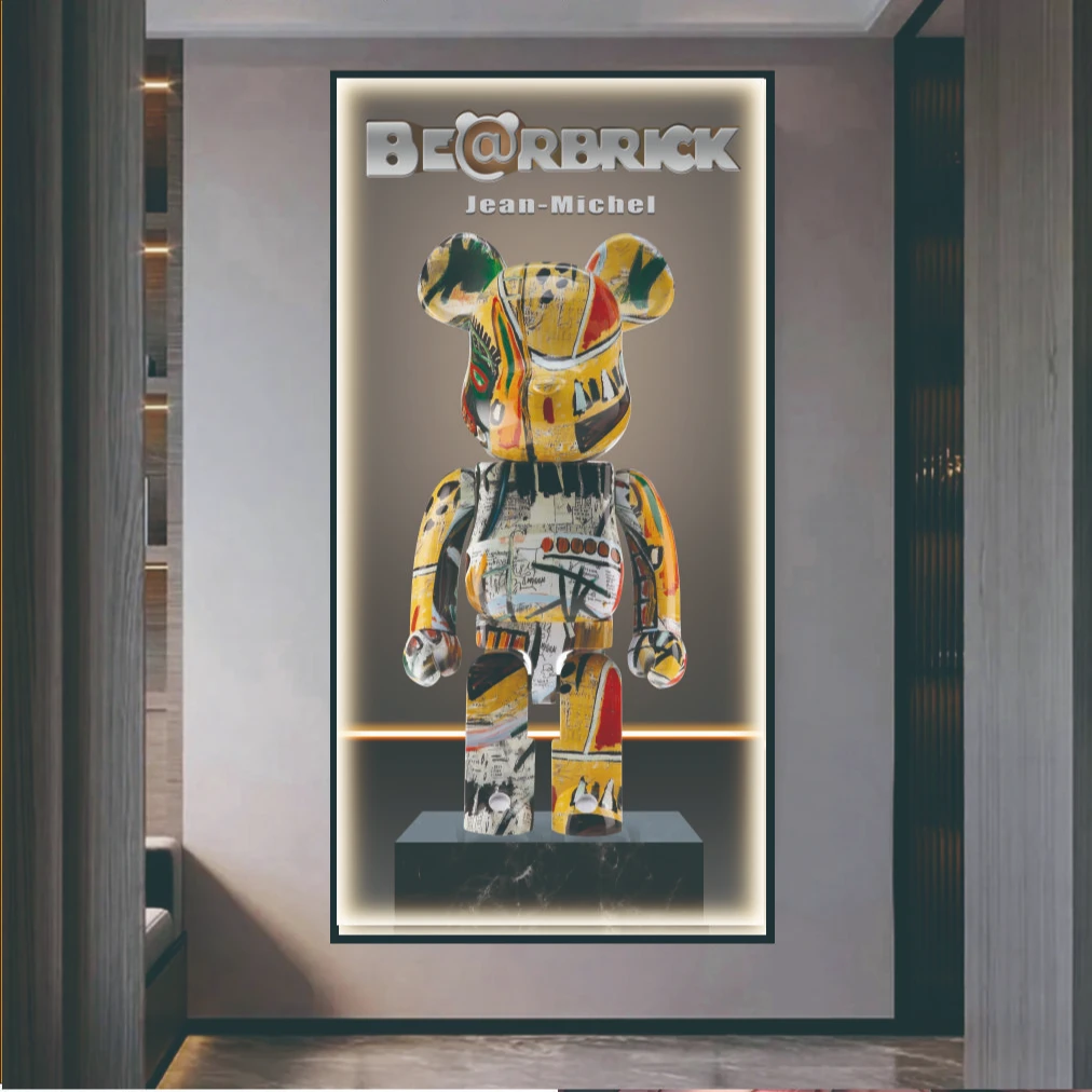 《流体暴力熊乐高》50*100 L154铝合金现代装饰画