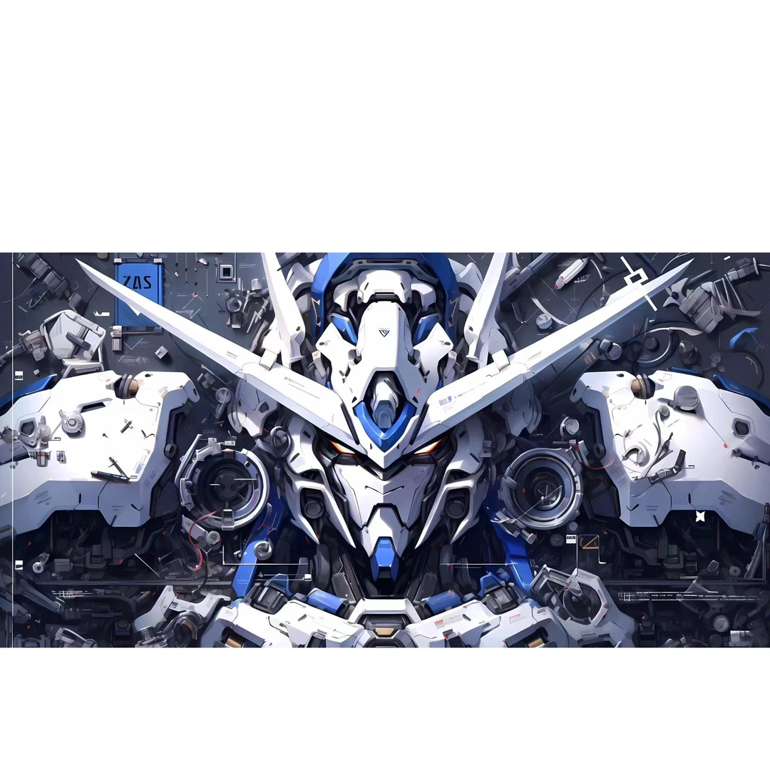 《经典白色高达》儿童客厅卧室现代装饰画4*8-P133-PVC