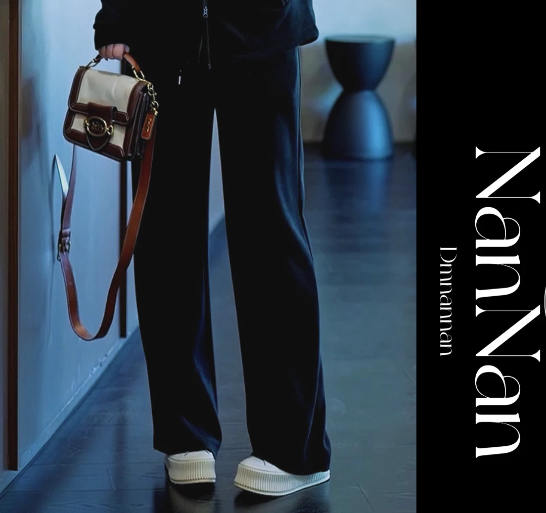 【楠楠推荐】冬款新款     简约显瘦百搭      松紧腰阔腿裤 B7105