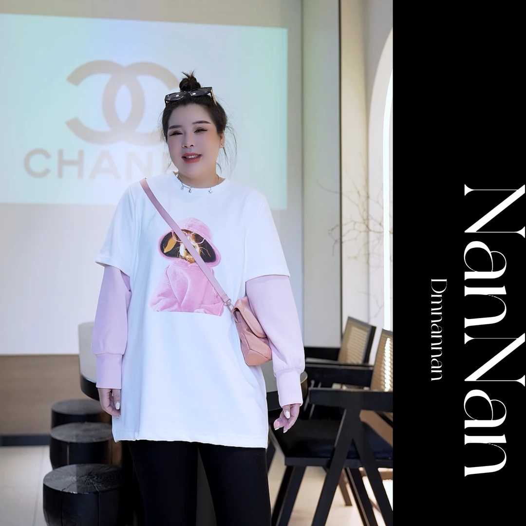 【楠楠推荐】假两件撞色T恤B8198