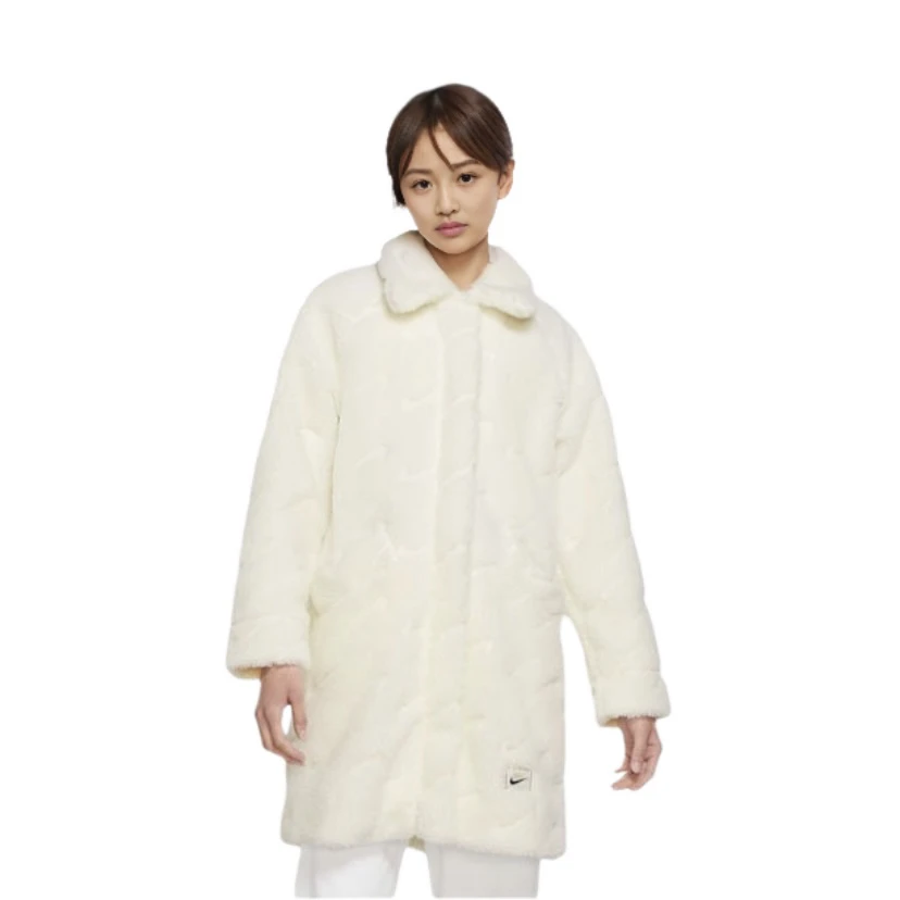 【鉴真】有修复痕迹Nike摇粒绒休闲纯色夹克外套长款DD5089
