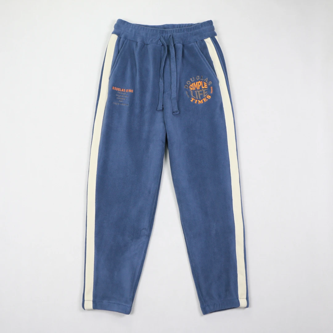 【道格拉斯】灰蓝色男士休闲裤加绒加厚百搭冬季保暖运动卫裤DD263