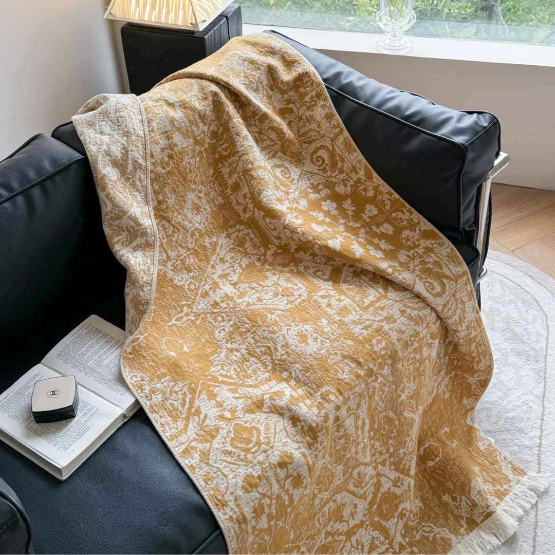 【凯撒】75*150日本订单纱布流苏多功能浴巾披肩沙发巾