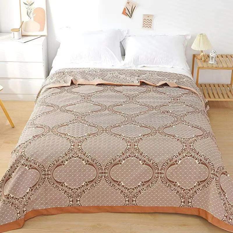 【玉瓶花】纯棉纱布床盖可机洗轻盈保温春秋