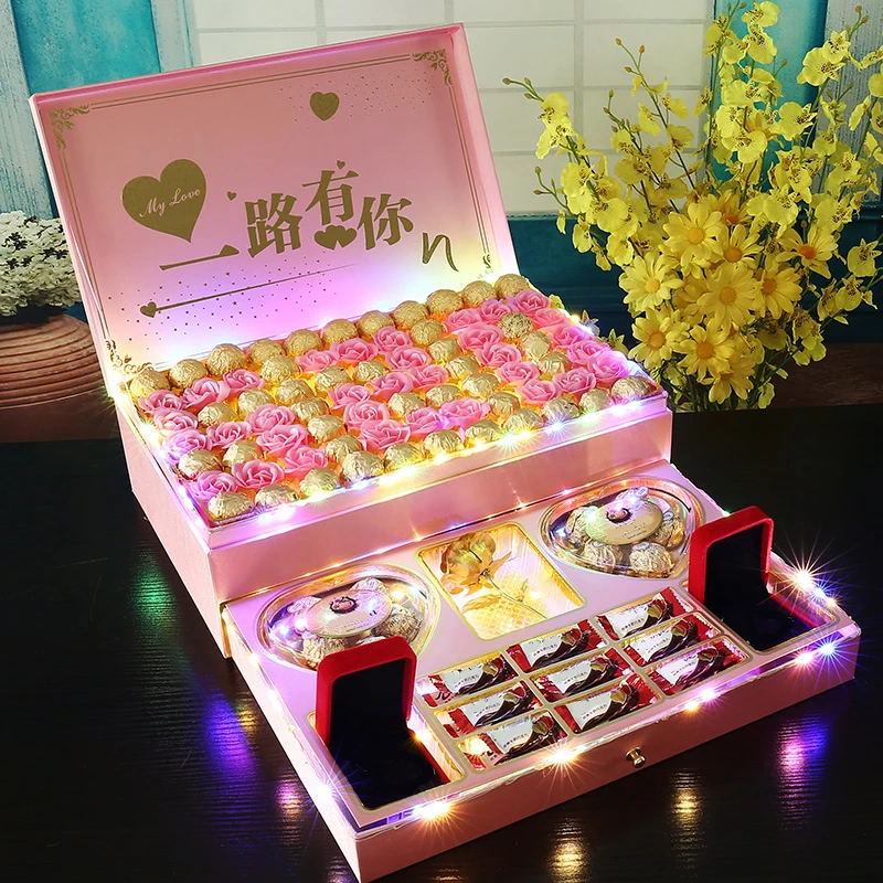 三八女神节礼物送女朋友巧克力礼盒装创意送女生老婆精美表白女友