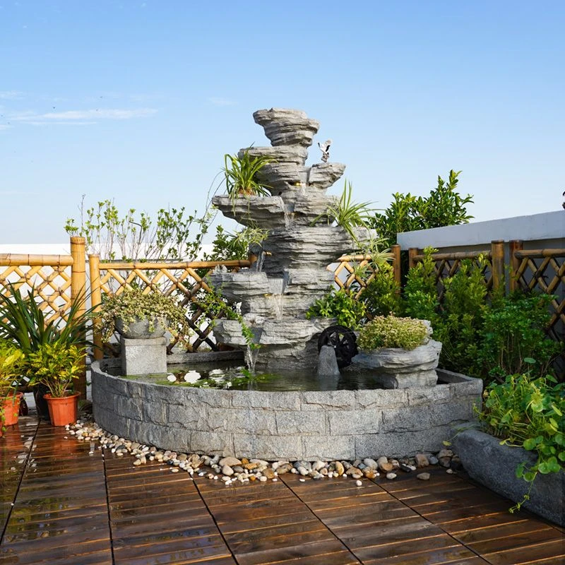 精选庭院鱼池景观装饰户外假山水景落地摆件阳台造景别墅花园流水