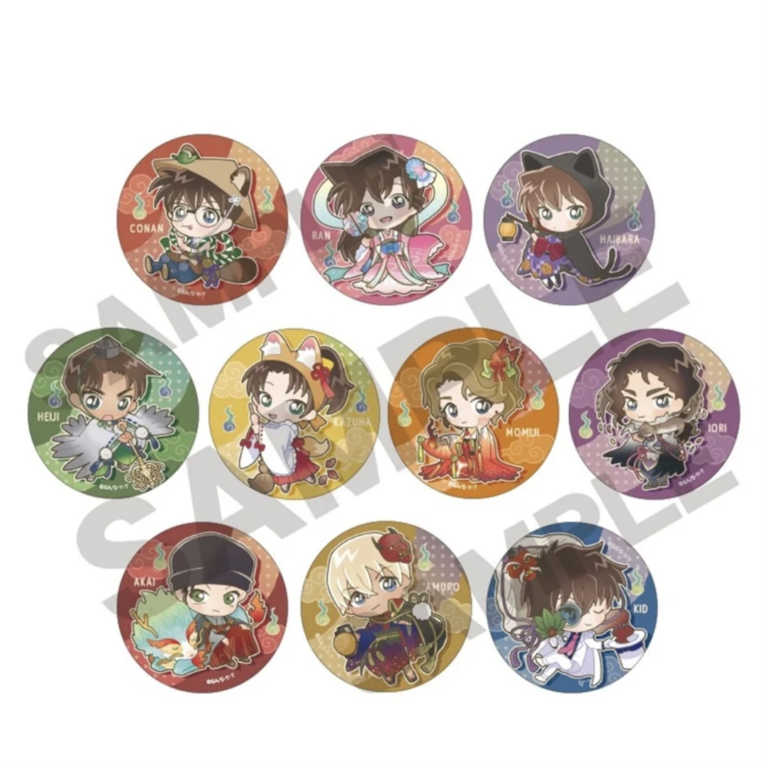 名侦探柯南百鬼夜行Q版 qqr吧唧徽章日谷盲盒【代拆】