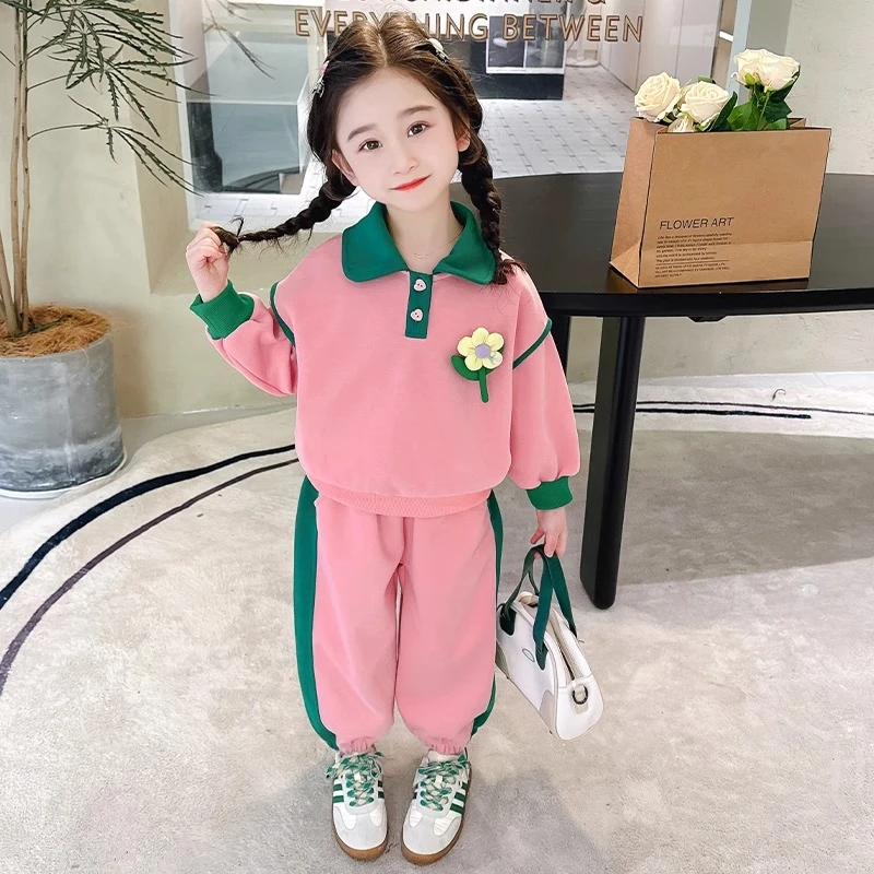 女童套装秋装2025新款洋气时髦小女孩童装宝宝春秋款运动儿童秋季