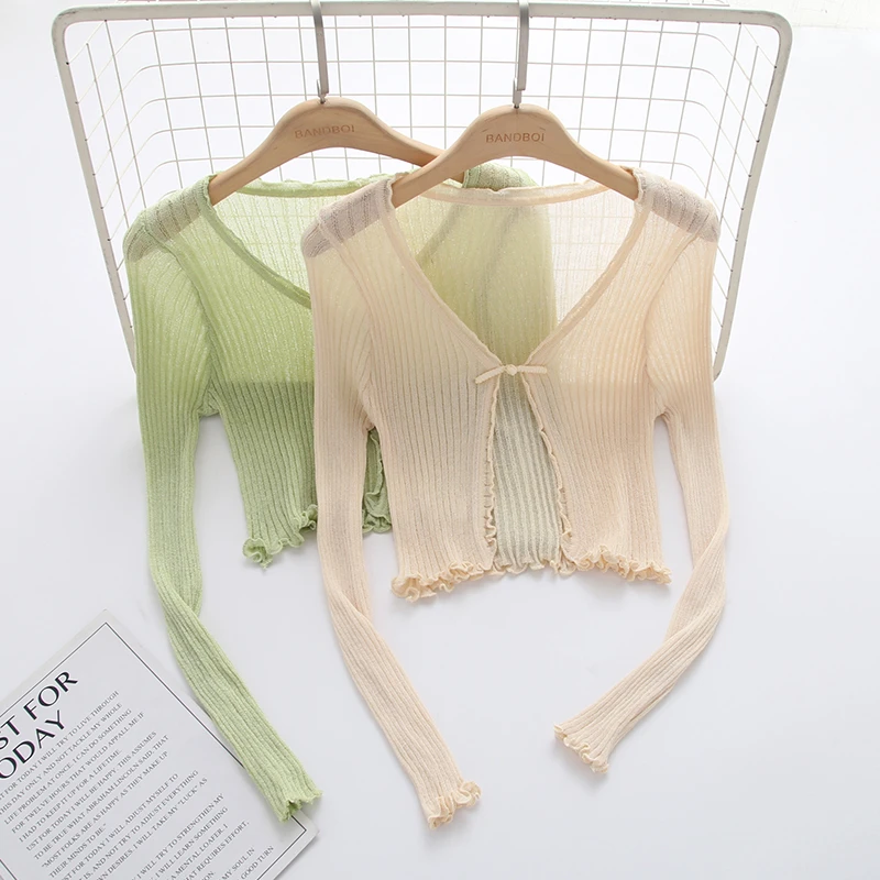 新中式国风夏季薄款盘扣冰丝针织开衫女新款设计感开衫防晒空调衫