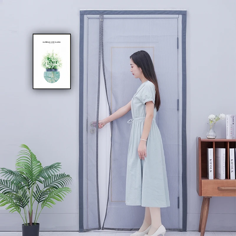 侧开全磁条防蚊门帘魔术贴家用免打孔防蝇磁性纱门纱窗隔断帘新款