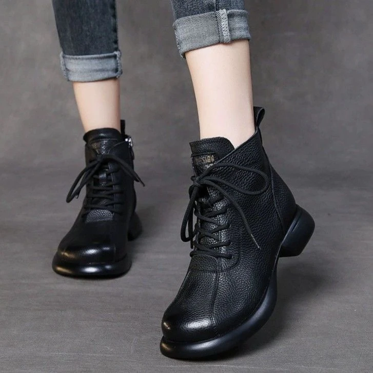 333加绒马丁靴百搭厚底妈妈鞋舒适秋冬短靴女