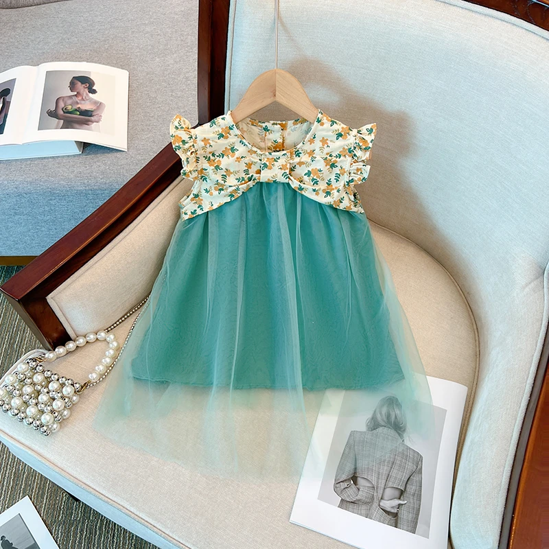 女童夏装连衣裙2025新款儿童公主裙夏季小孩纱裙吊带裙子202201L