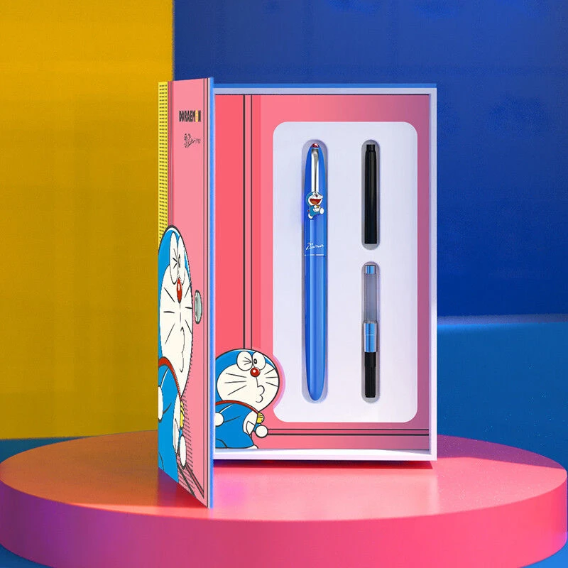 毕加索931哆啦A梦叮当猫联名高颜值机器猫钢笔礼盒专用练字笔EF尖
