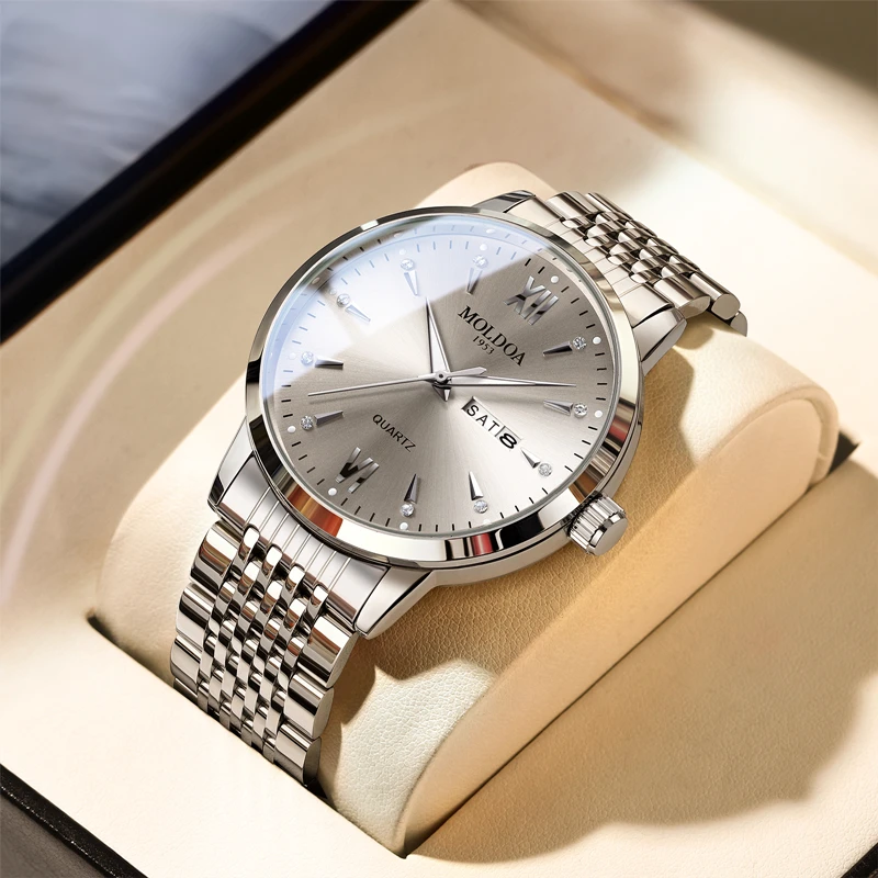 全自动经典时尚潮流商务夜光防水男士腕表——钢带嘉年华