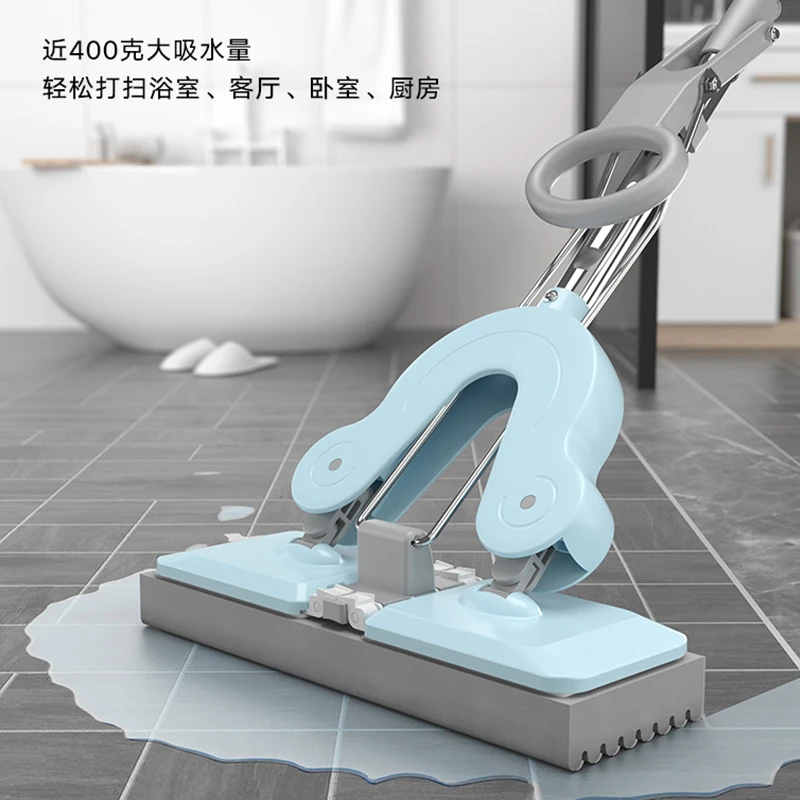 免手洗平板海绵拖把家用懒人一拖净吸水挤水胶棉拖地拖布替换头