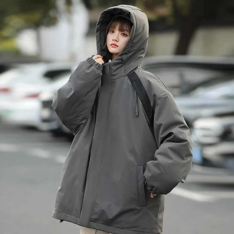 机能风户外登山棉服男女冬季加厚工装冲锋棉衣高级感美式连帽外套