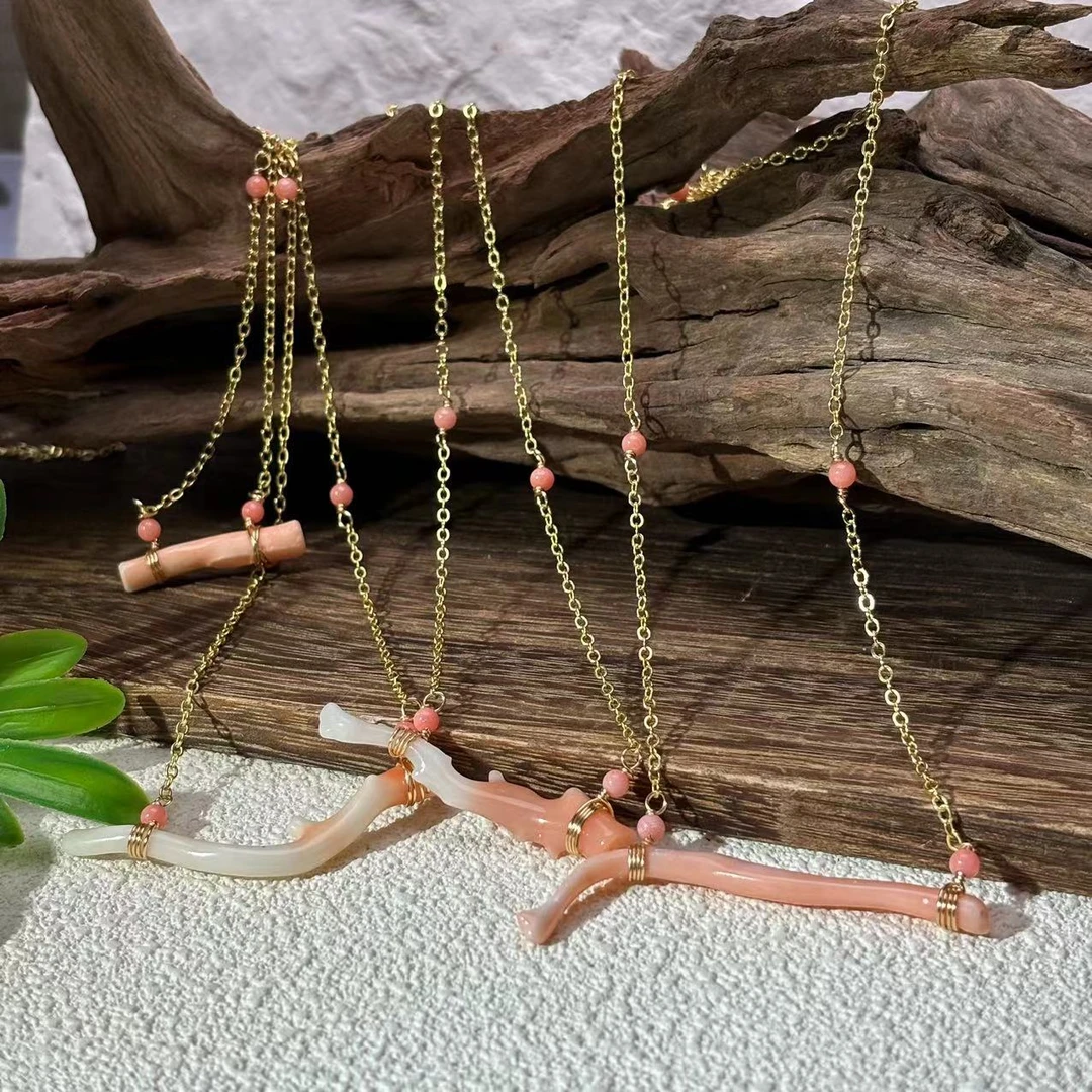 【祁恩珠宝】粉色项链锁骨链D071513——多样性发单一