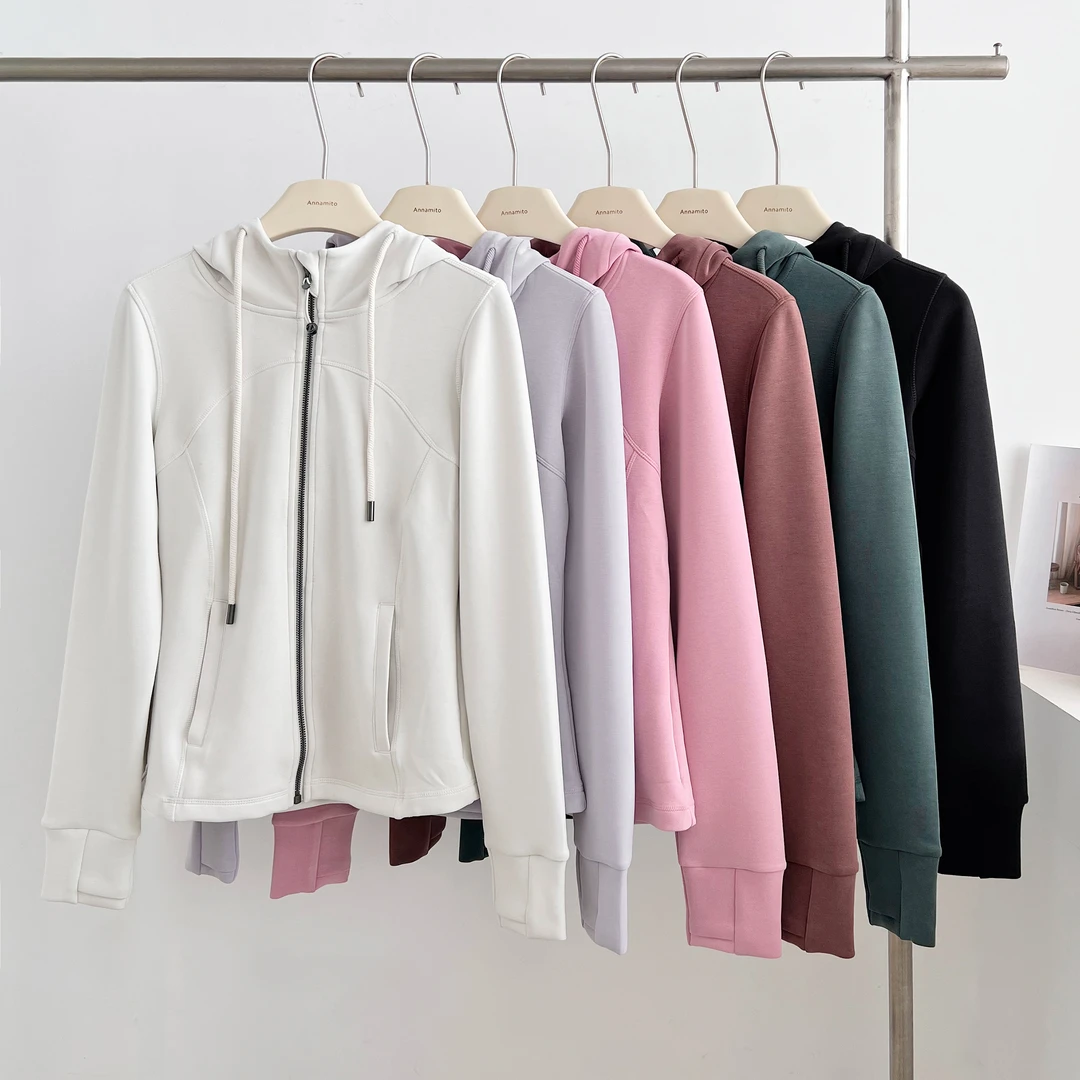 休闲连帽式兰精莫代尔砂洗设计款上衣F8008