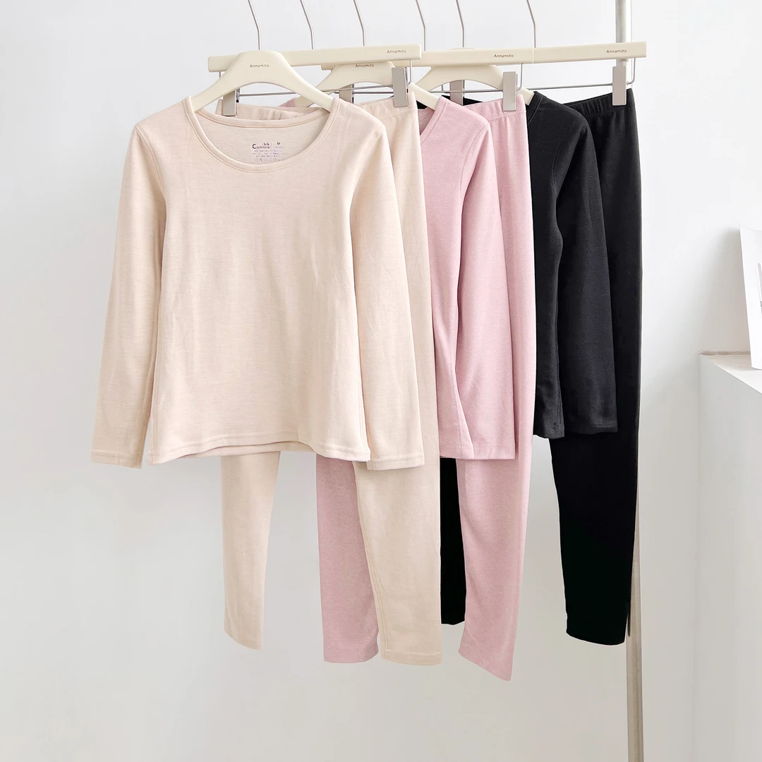 山羊绒/桑蚕丝女士保暖套装 Q8122