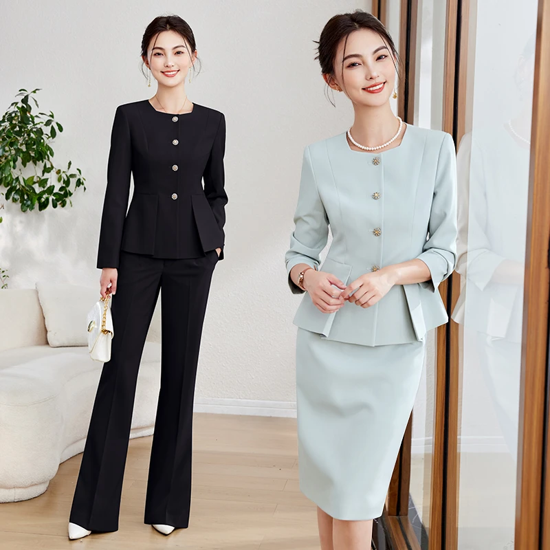 芭妃娅空姐职业装工作服高级感名媛气质老师教师酒店工装行政套装