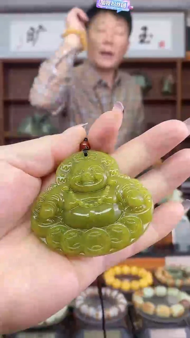 【闪购商品】蛇纹石玉大肚佛未镶嵌多样式发货随机发一