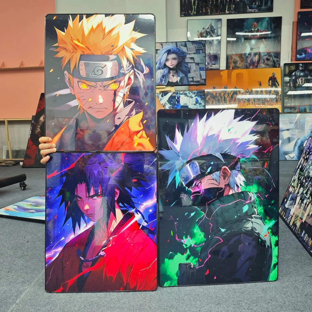 《火影三联幅》现代动漫装饰画4060+30*40*2PVC