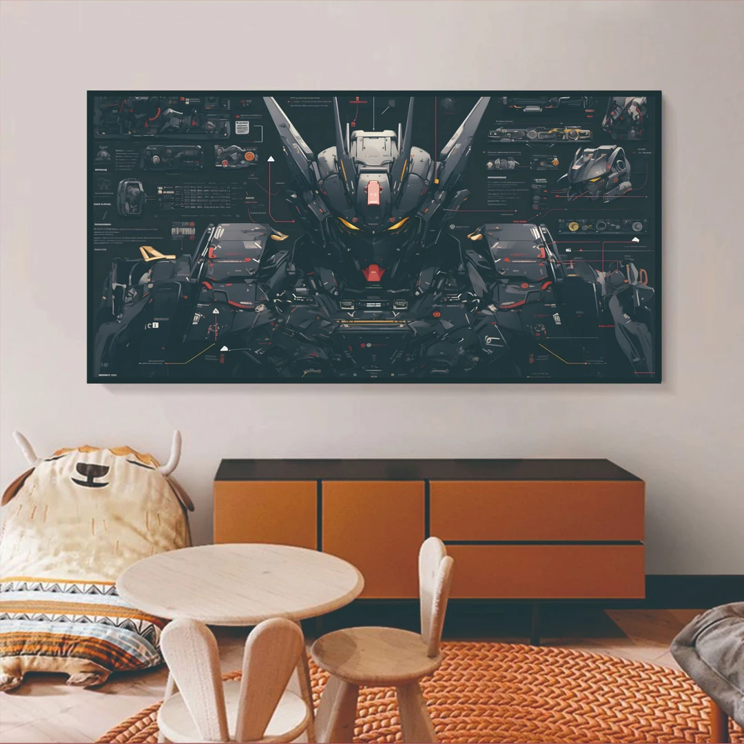 《黑武士高达》儿童客厅玄关现代装饰画 40*80PVC  L41