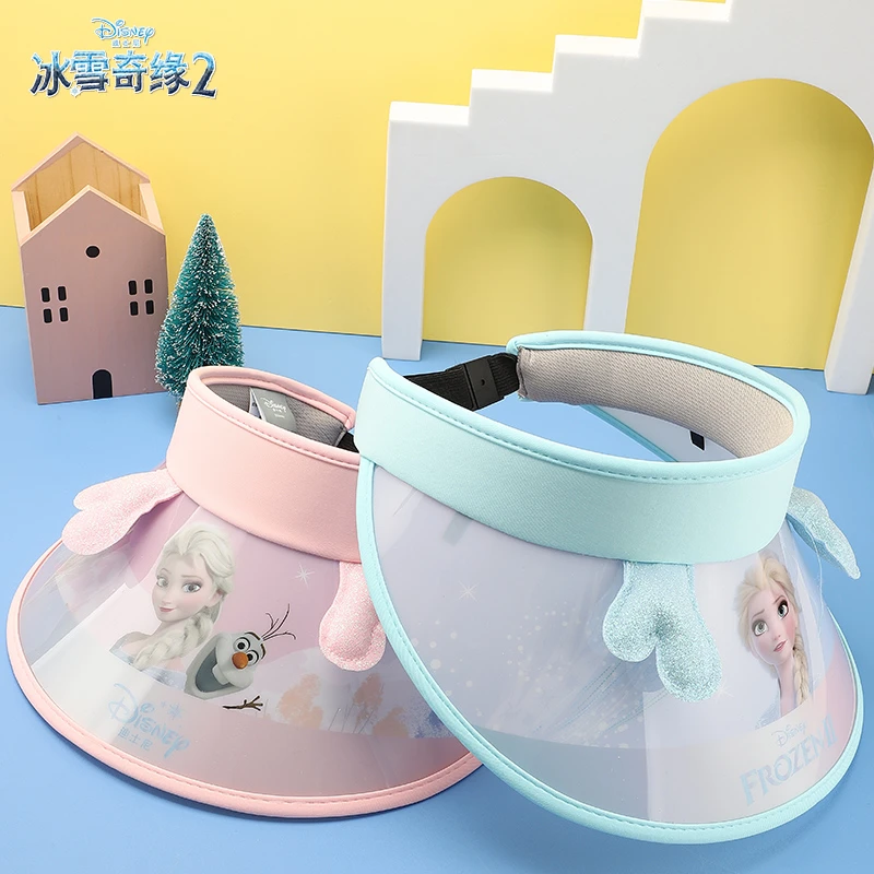 PINKY冰雪奇缘女孩遮阳帽儿童防晒帽子休闲帽夏季空顶帽
