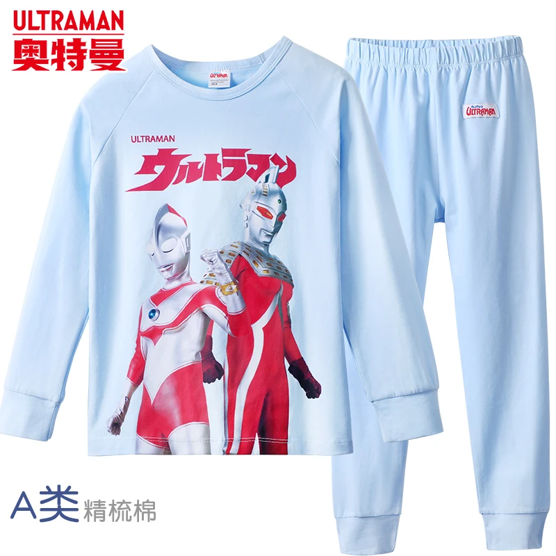 PinkyPinky【正品】奥特曼男童秋衣秋裤套装春秋纯棉儿童内衣