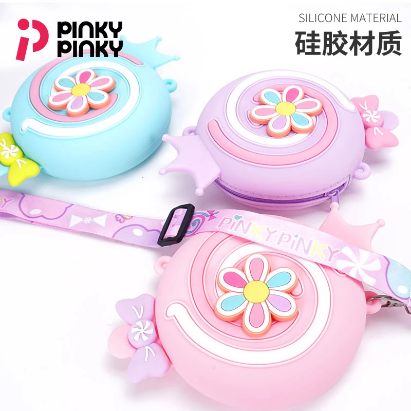 PINKY联名款小宝马莉硅胶包 蝴蝶结零钱包 甜甜圈 小老鼠 棒棒糖