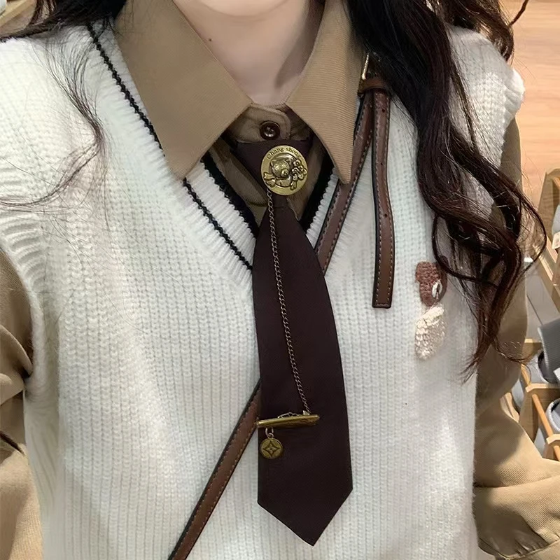 随机颜色百搭新款领带学院风领带气质时尚韩版通勤领带