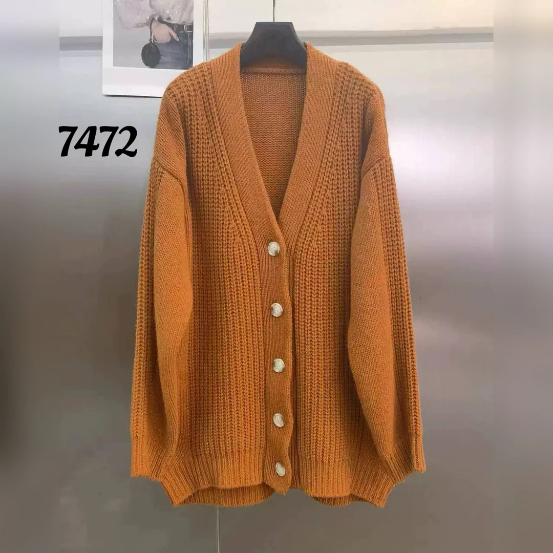 7472（部分无水洗唛，介意慎拍) WANGDAN新款针织开衫