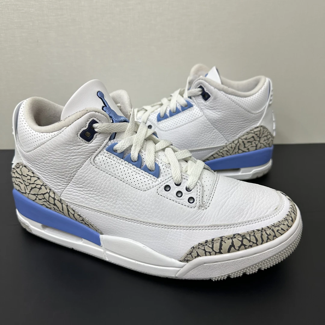 43码 99新 原盒 aj3 乔3 白蓝 北卡蓝 复古篮球鞋 男鞋