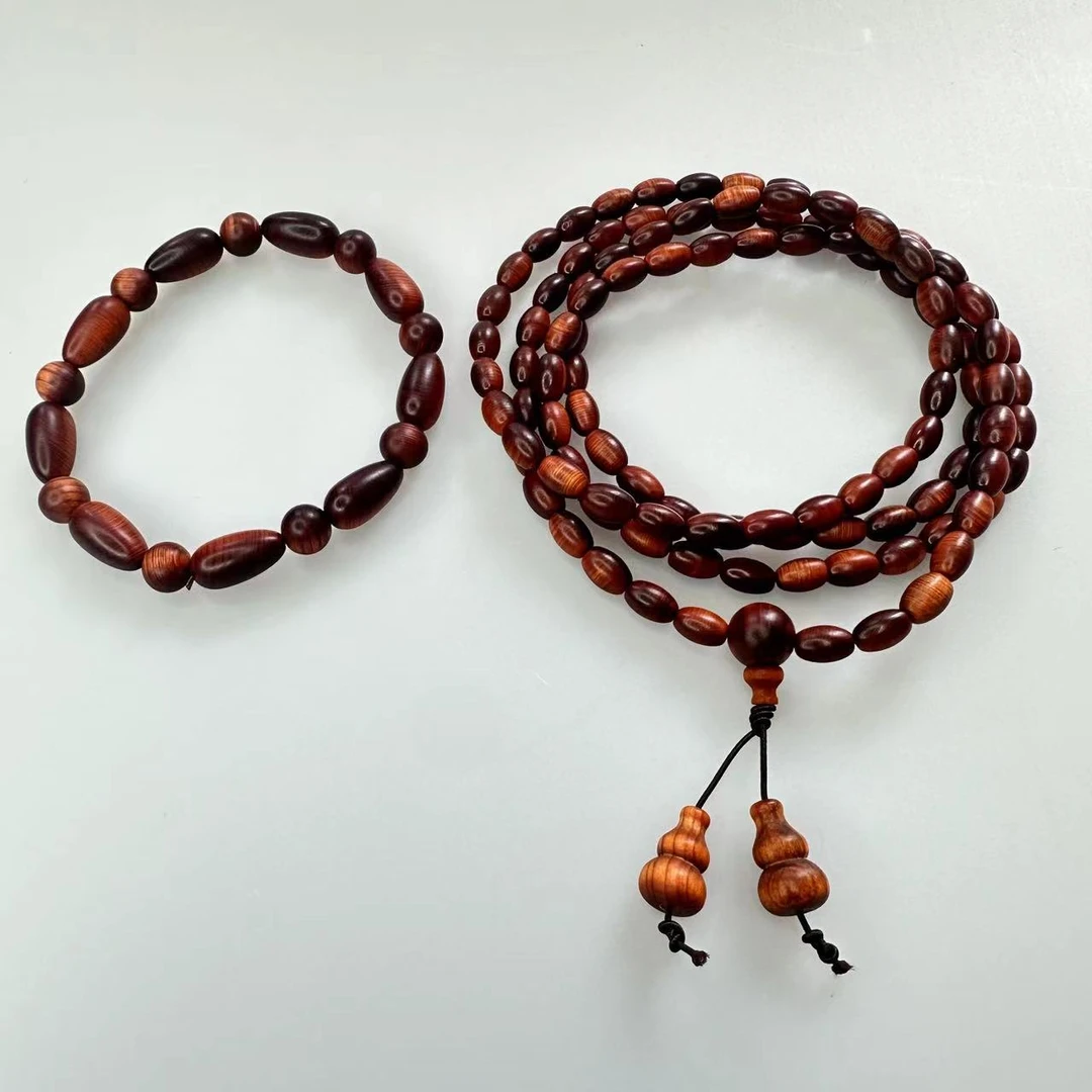 崖柏米粒单圈手串(0.8)+崖柏米粒108颗（0.6）  JZ179