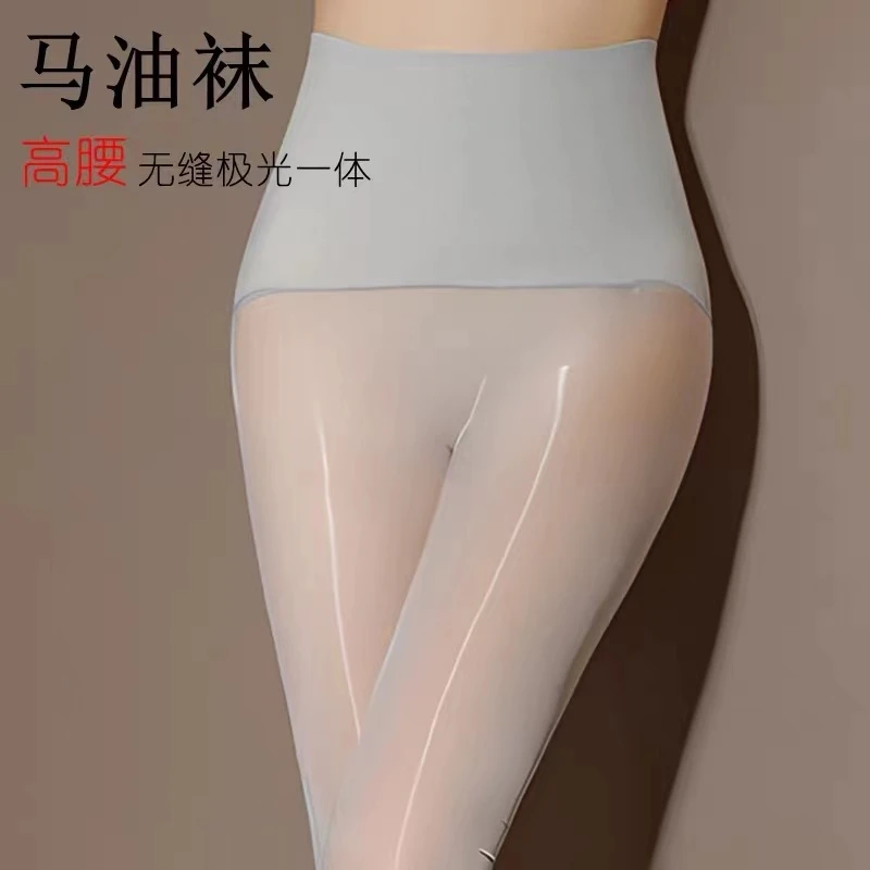 【无缝360高腰】马油丝袜性感油光连裤袜薄款肉色光腿神器光滑油亮