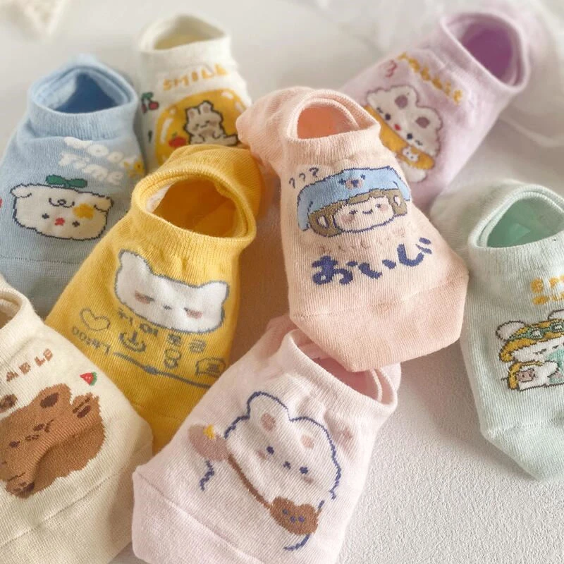 袜子女短袜浅口不掉跟硅胶隐形夏季薄款百搭ins潮船袜女可爱日系