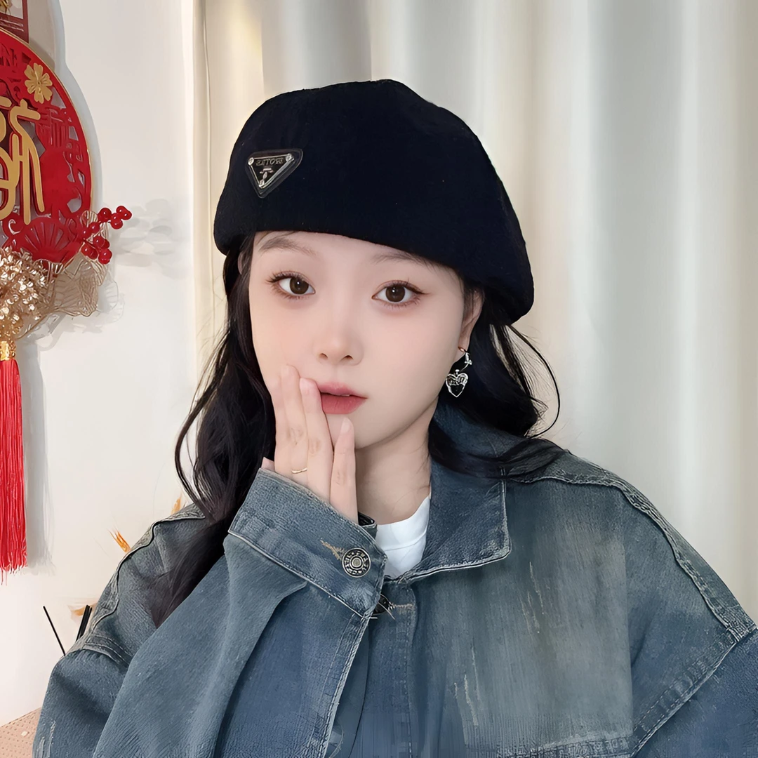 【秋冬款贝雷帽】女显脸小复古反戴前进帽百搭时尚琥珀流光风画家帽