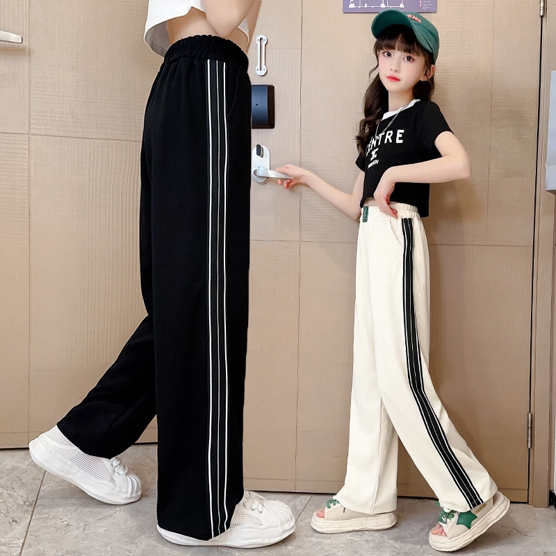 女童裤子2024新款夏装网红儿童中大童休闲长裤薄款宽松夏季阔腿裤