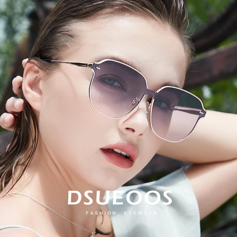 DSUEOOS迪古森/修颜显瘦自带妆容高端新素颜大框太阳墨镜防紫外线