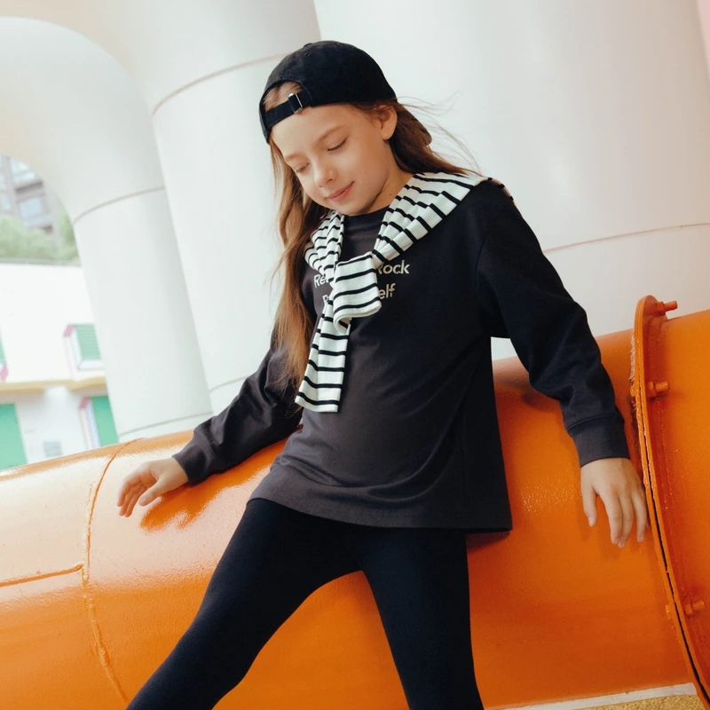 littlemoco童装24秋装新款男女童5A抑菌长袖T恤#KBD3TOPT02