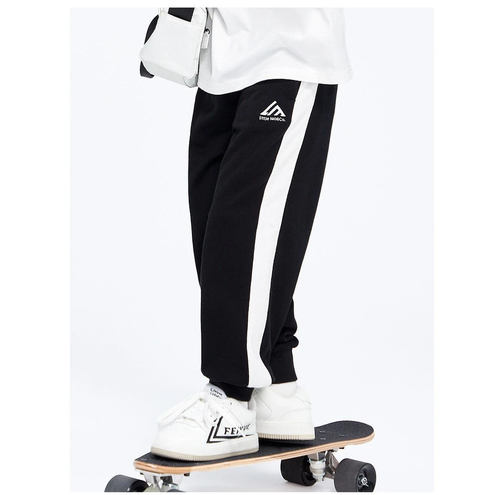 little moco童装24秋装新款男女童长裤纯棉束脚卫裤#KBC1PAT012