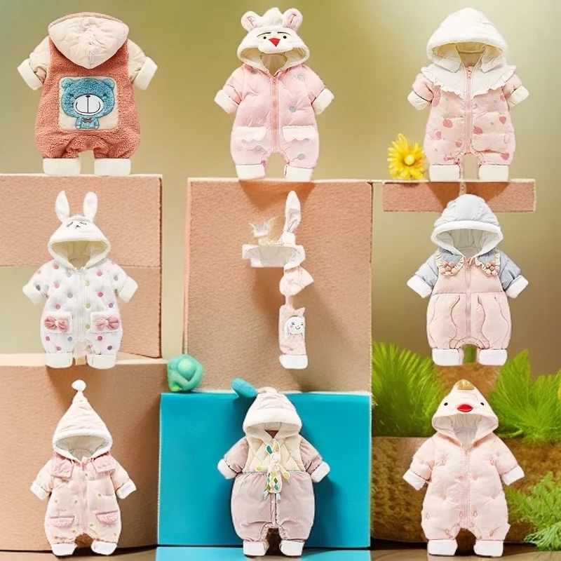 随机秋冬款过号婴儿外套裤哈衣爬服2025