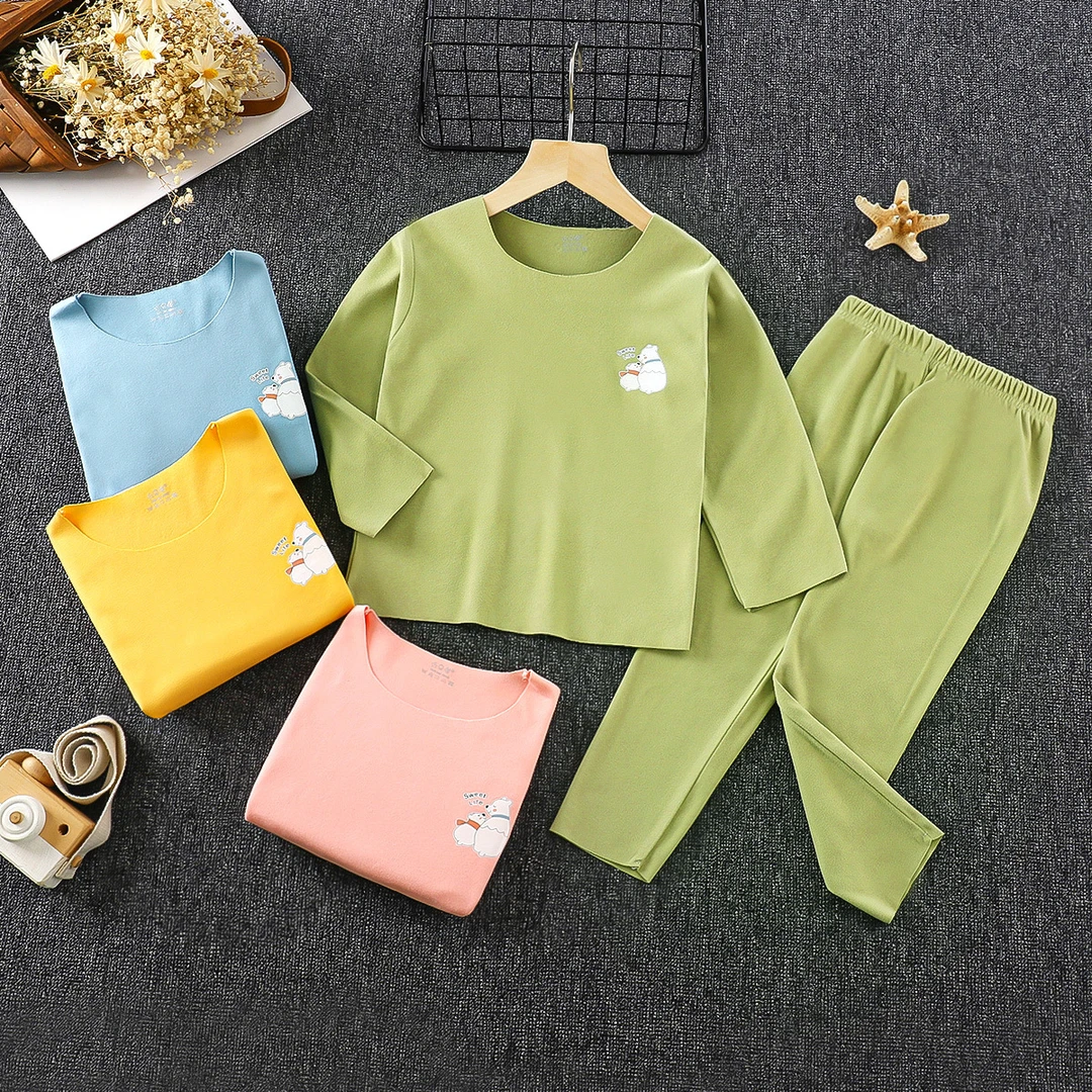 【粉丝福利】童装儿童德绒套装家居服男女宝秋冬款秋衣秋裤k812