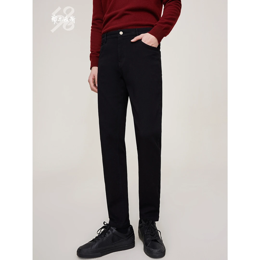 鄂尔多斯1980男装牛仔裤休闲简约时尚挺括C136M3003