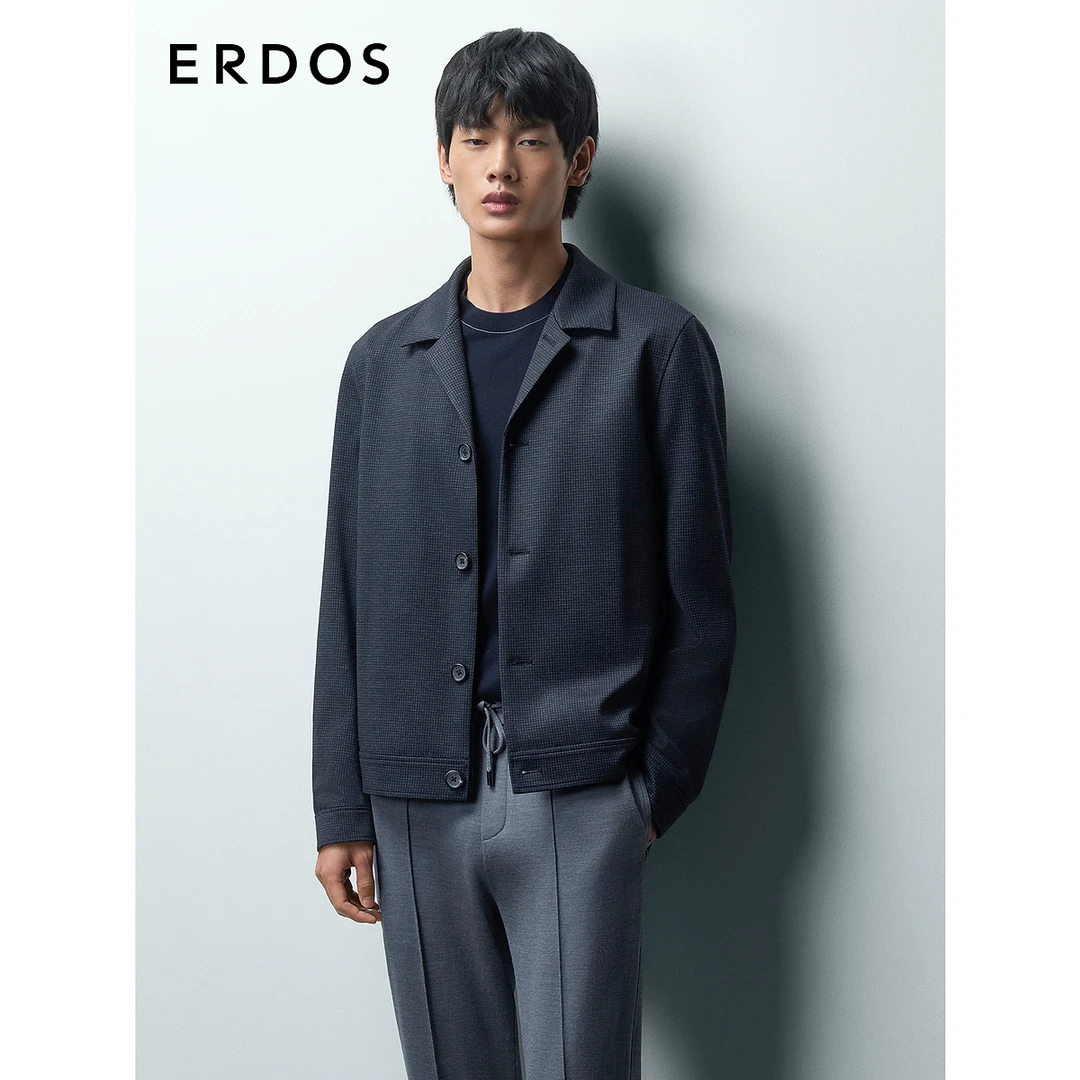 ERDOS 早秋男士小燕子领短款夹克休闲摩登外套易打理舒适