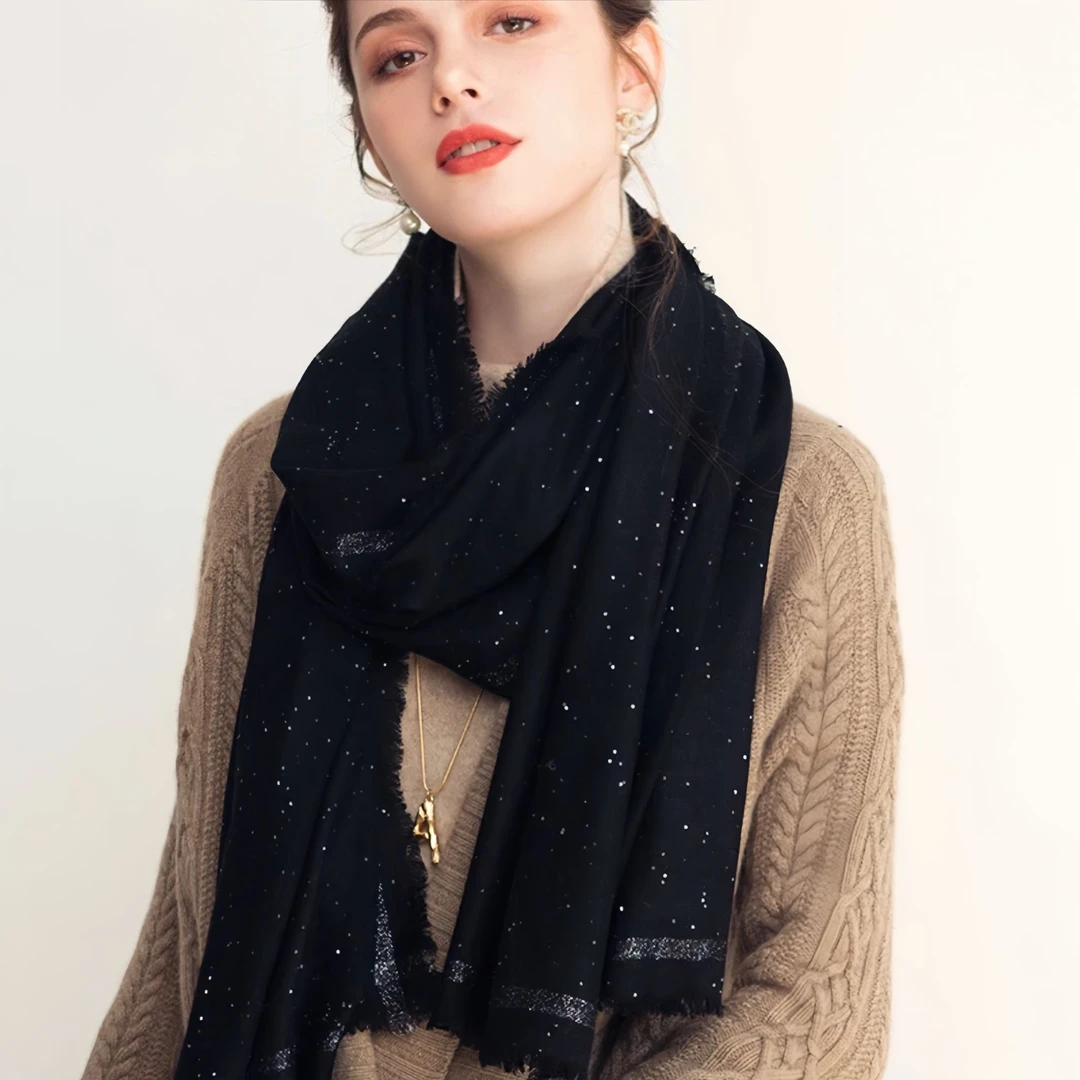 200支水溶羊毛轻奢围巾披肩