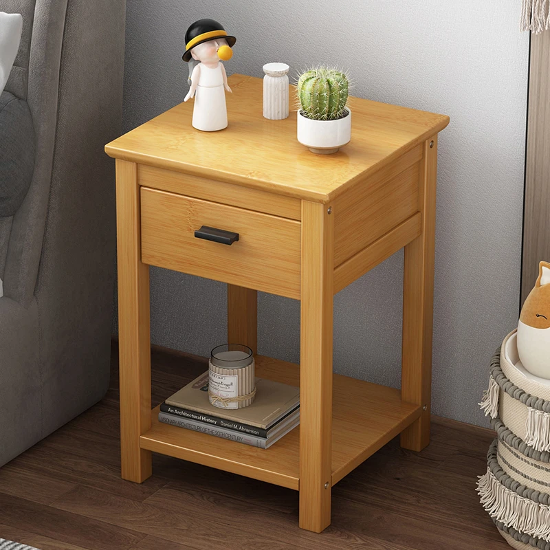楠竹小茶几沙发边几家用卧室床头柜客厅茶水柜现代简约收纳置物架